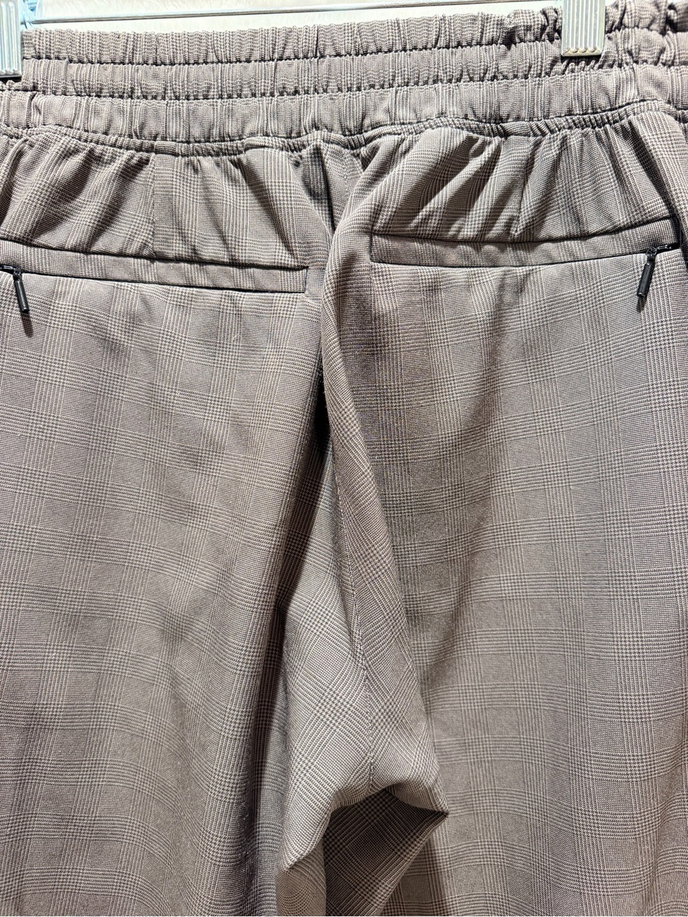 Athleta Brooklyn Ankle Pant Plaid Side Stripe Pull On Size 4 - Picture 11 of 12